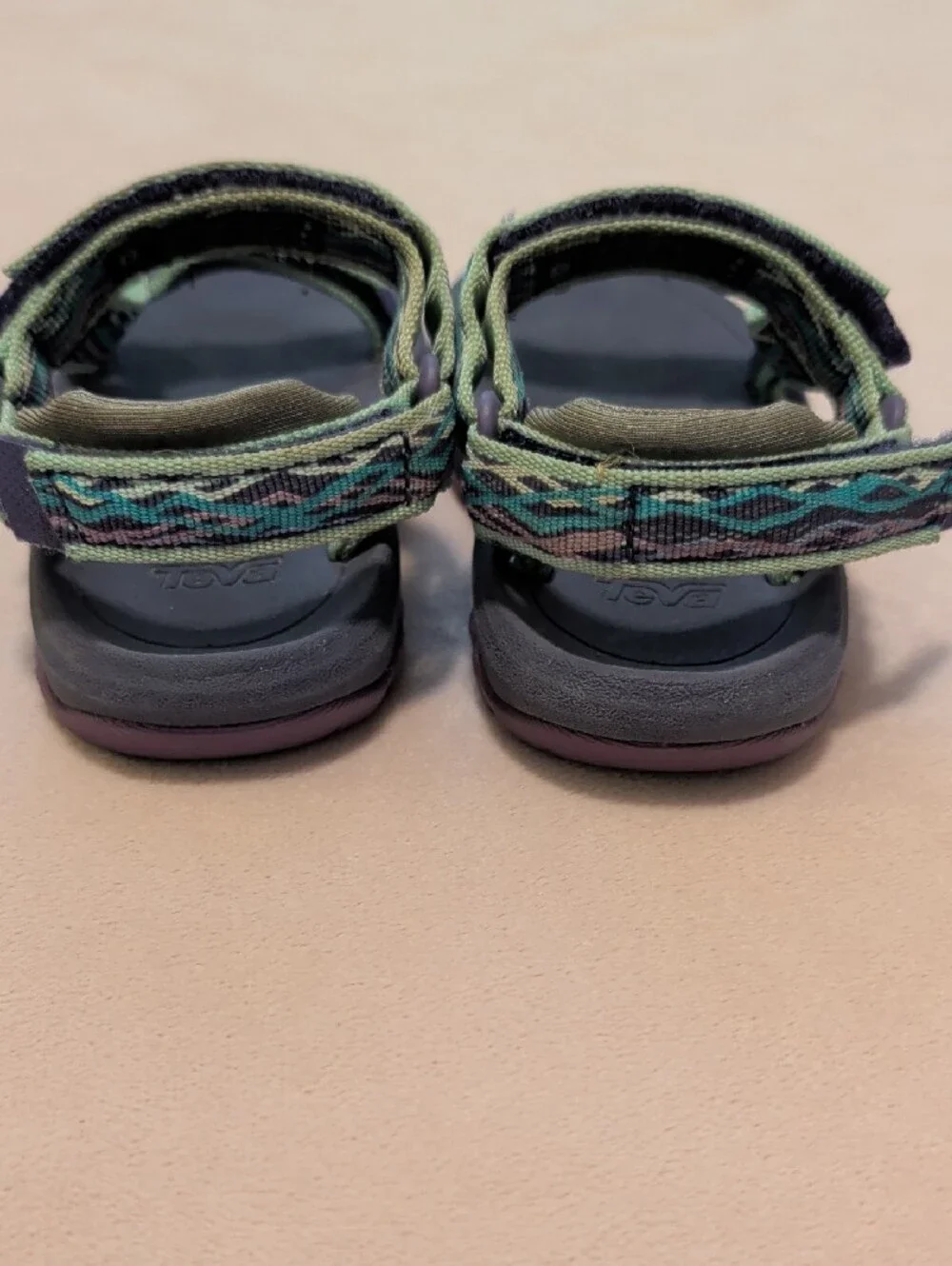 Teva Women's Blue and Green Patterned Outdoor Sandals